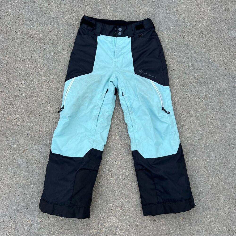 Obermeyer youth ski snowboard pants teal black YOUTH MEDIUM